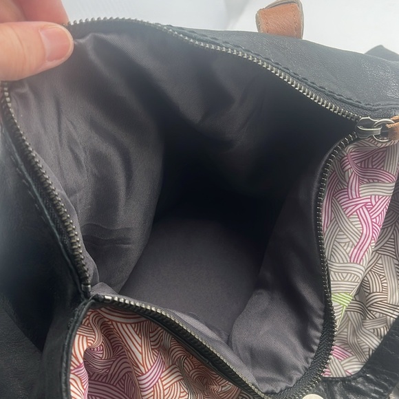 The Sak Palisade Black Leather Shoulder Tote Bag Buttery Soft Fringe+Charm Roomy - Picture 17 of 17